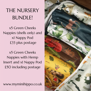 The Nursery Bundle -Green Cheeks BTP Pockets and Pod