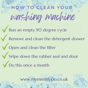 Cleaning your washing machine – Printable