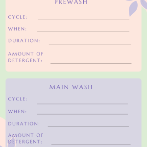My Washing Routine – Blank – Printable