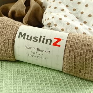 MuslinZ Cotton Waffle Blanket – 90x75cm