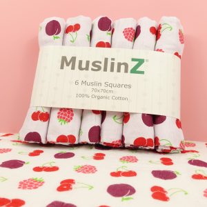 MuslinZ 6 pack Organic Cotton Muslin squares 70cm